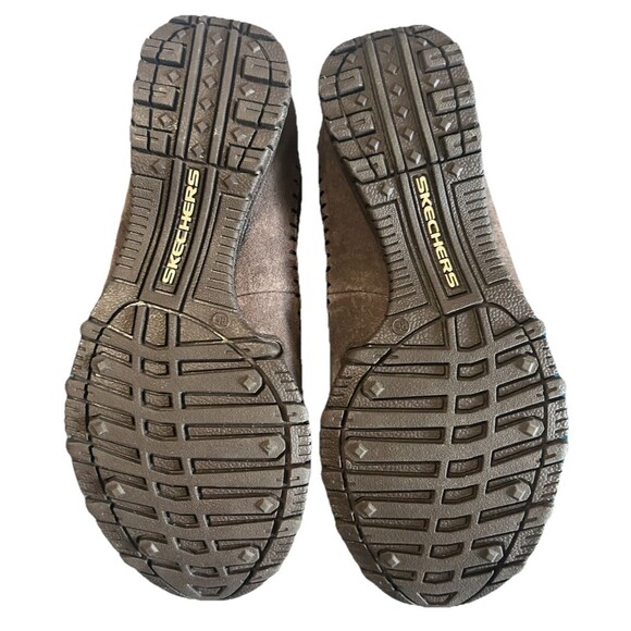 Skechers Bikers Totem Pole Chukka Boots Brown Suede Faux Fur Lined  Womens Sz 7 - Picture 12 of 13